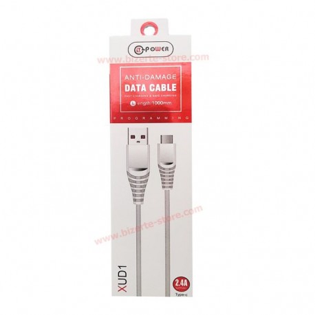 Cable Micro USB Xud1 2.4A type C